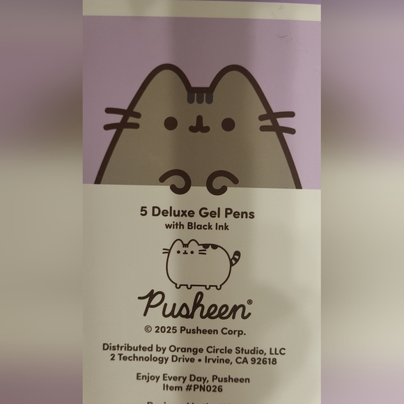 Pusheen Bundle 5 Set Deluxe Gel Pens and Notebook Lined 80 Pages - New - Picture 3 of 4